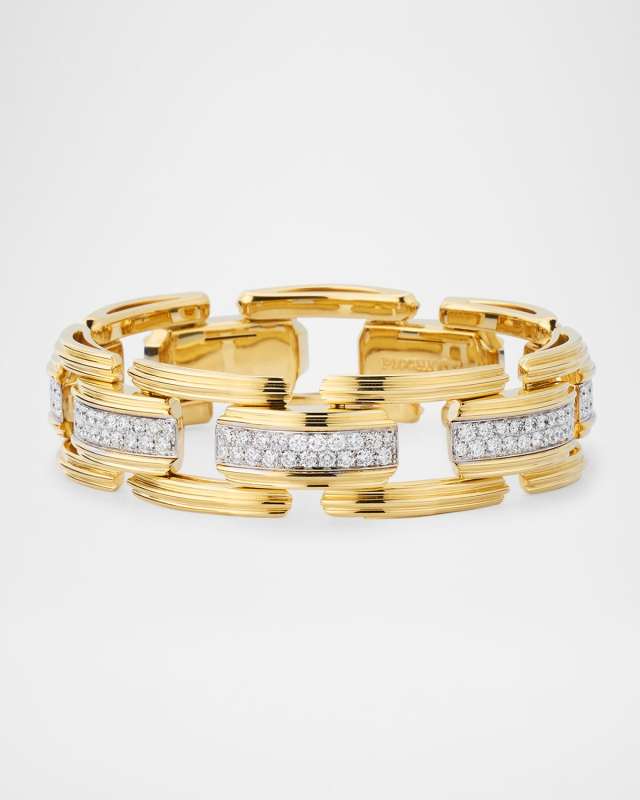 18K Gold Xpandable Diamond Bracelet, 4.60tcw